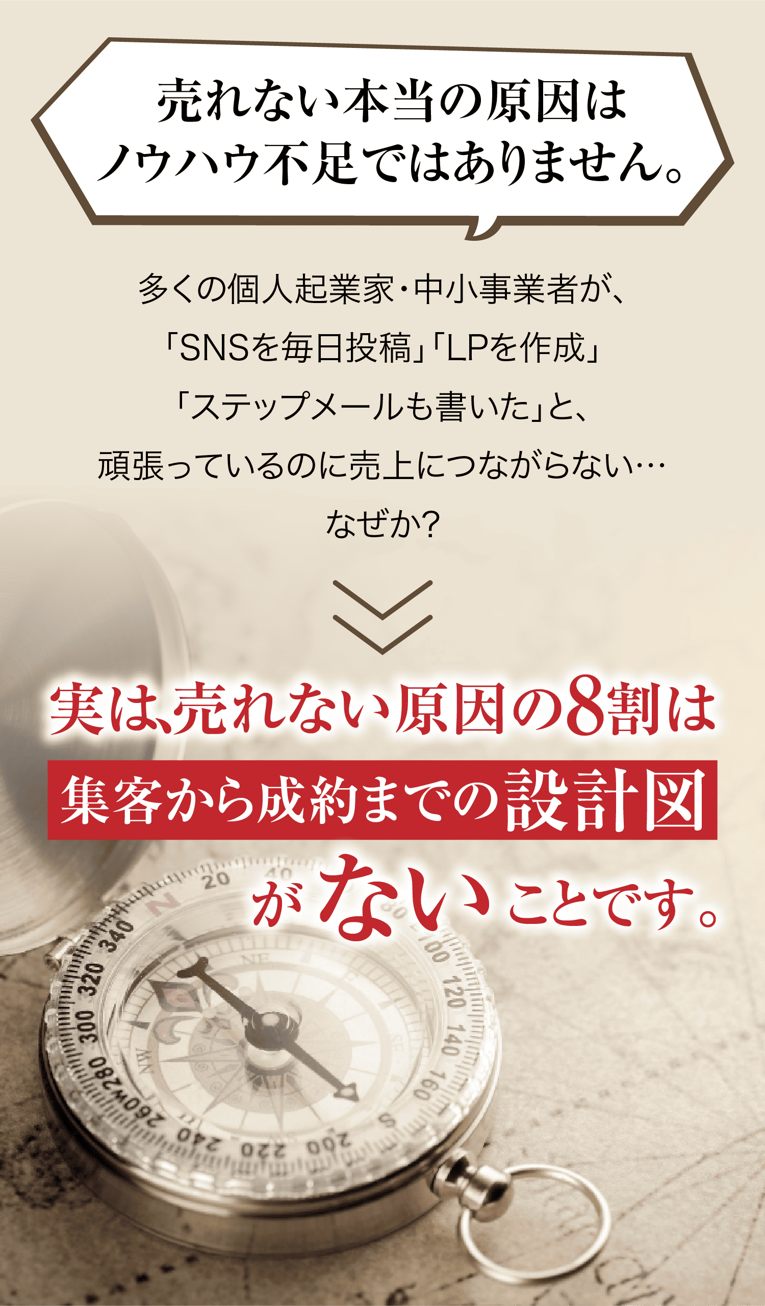 売れない本当の原因はノウハウ不足ではありません