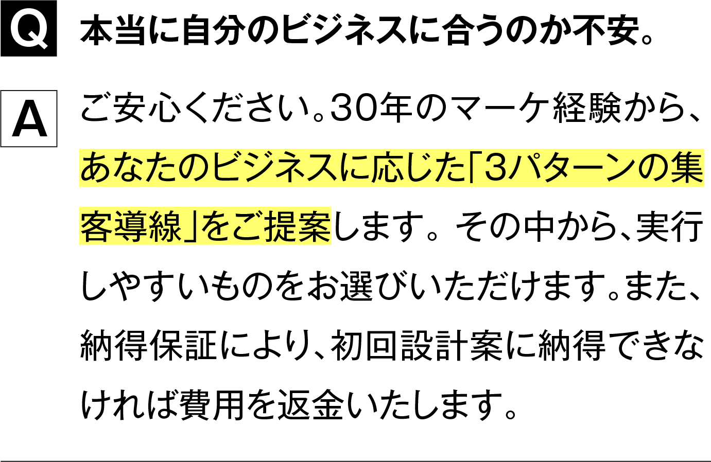 本当に自分のビジネスに合うのか不安