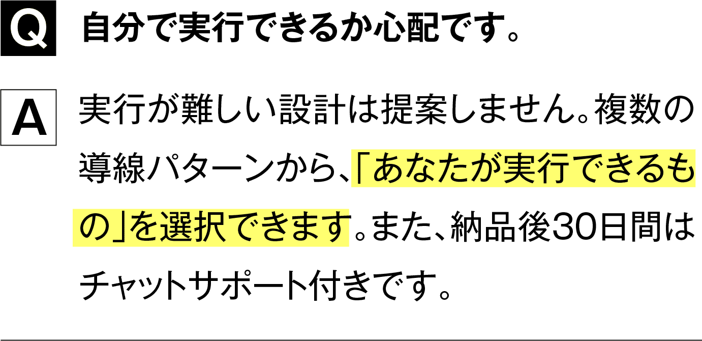 自分で実行できるか心配です