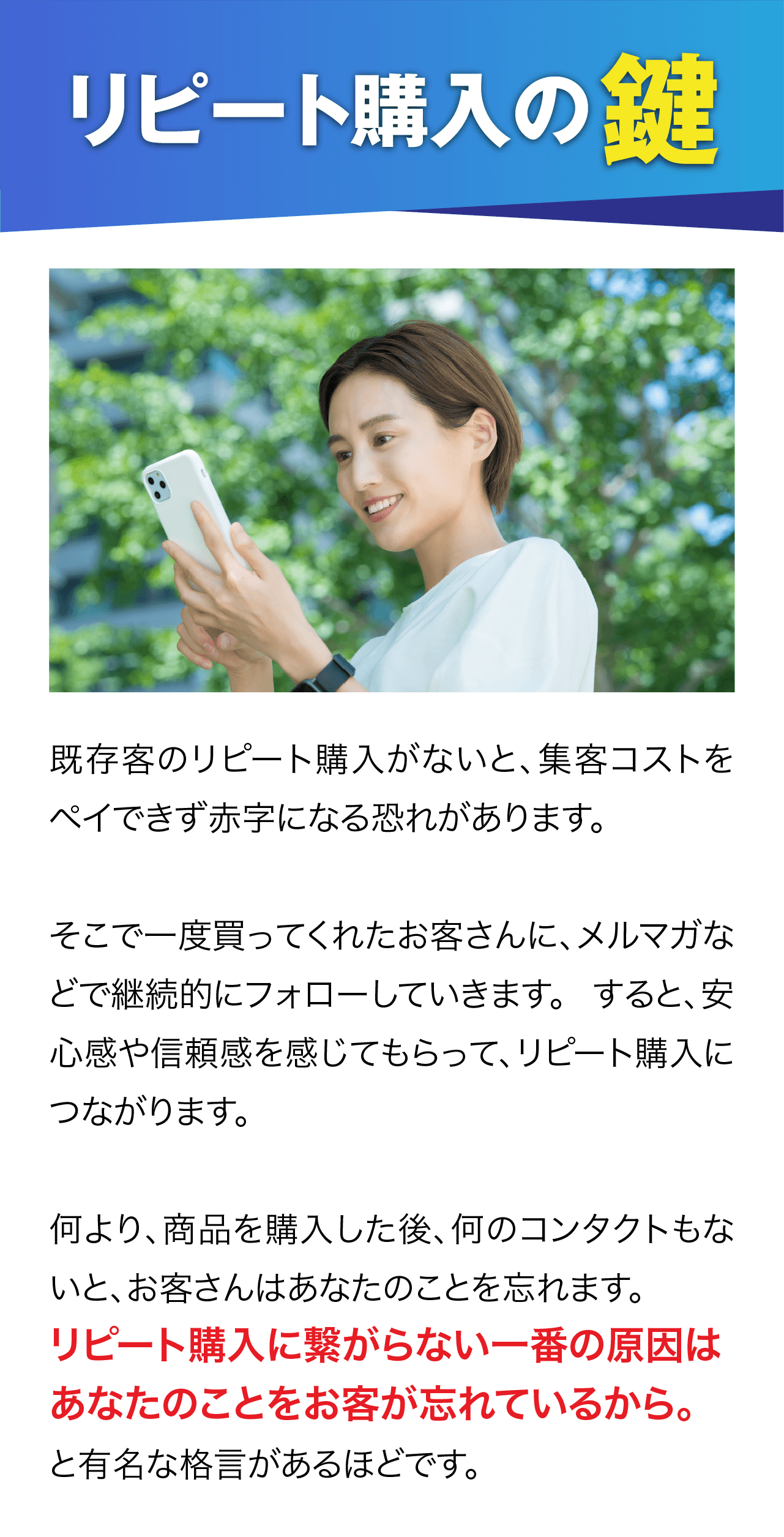 リピート購入の鍵