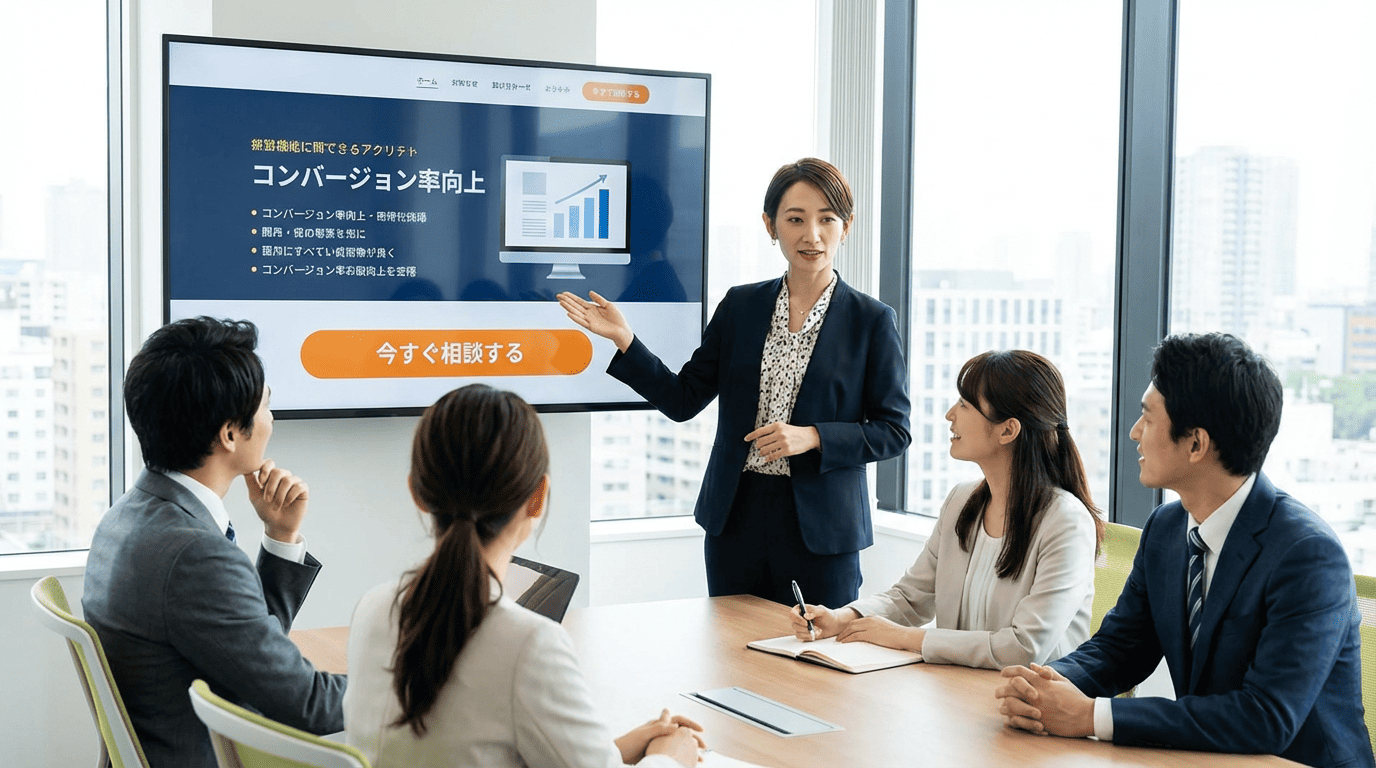 LP導入を検討するビジネスチーム