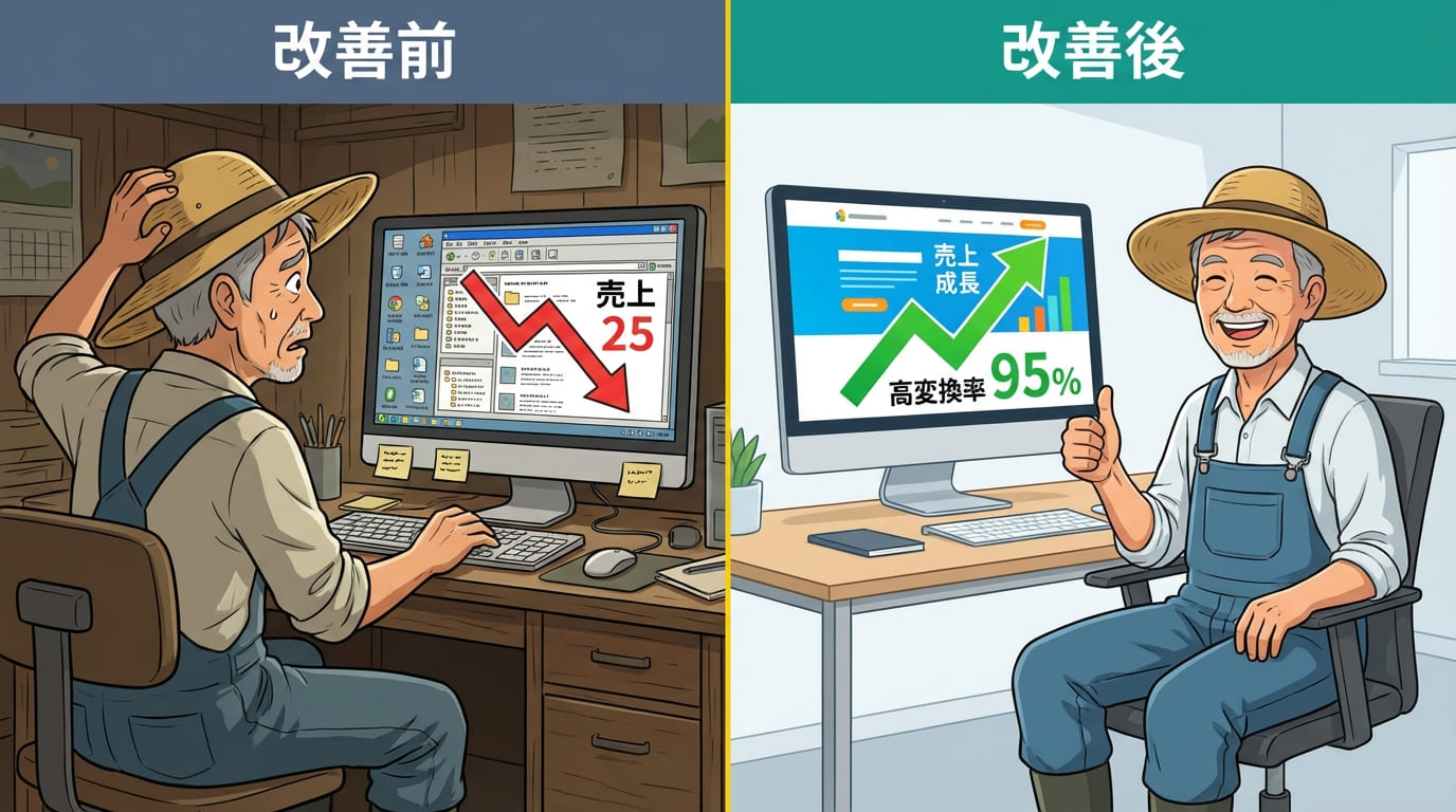 ランディングページ(LP)で変わる、あなたの農産物販売
