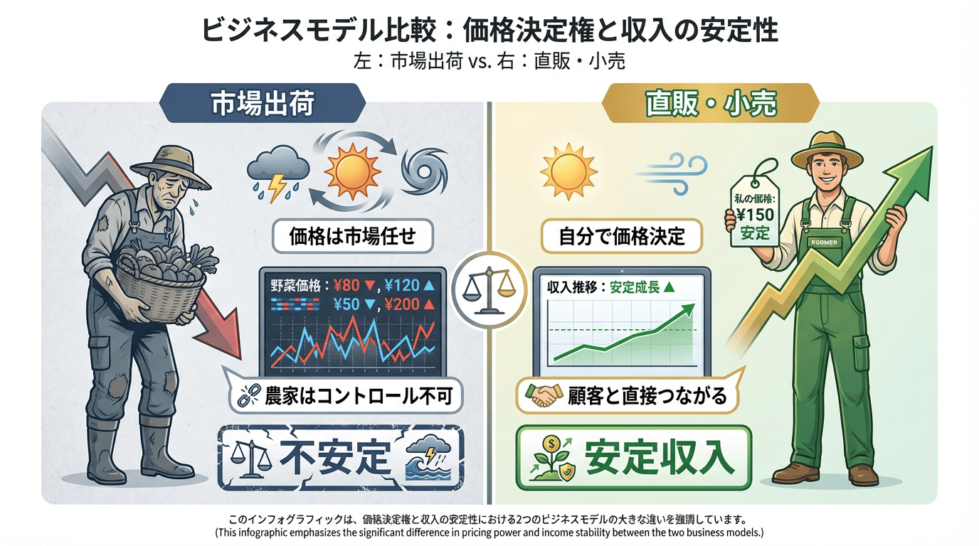 価格決定権の違い
