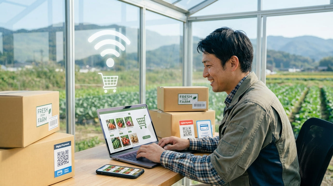 Webを活用した販売のイメージ図