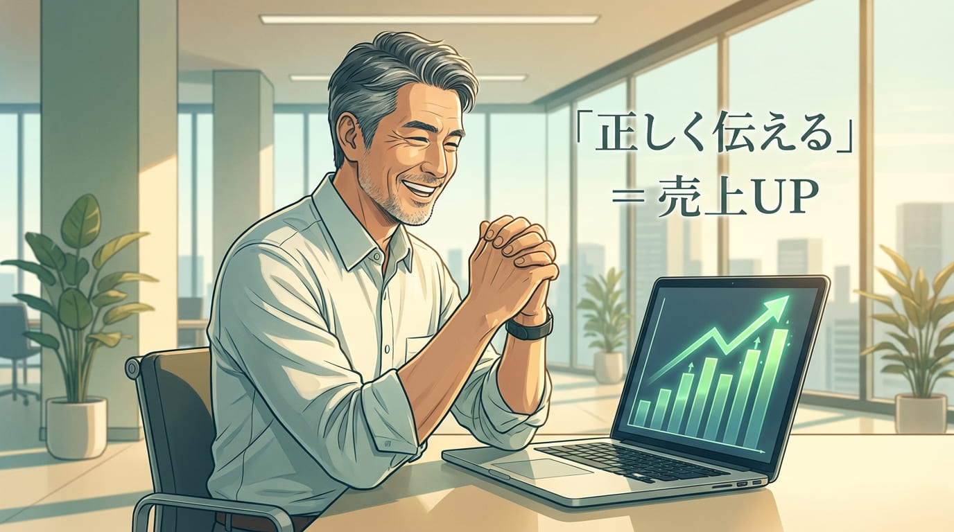 正しく伝えることで売上アップ