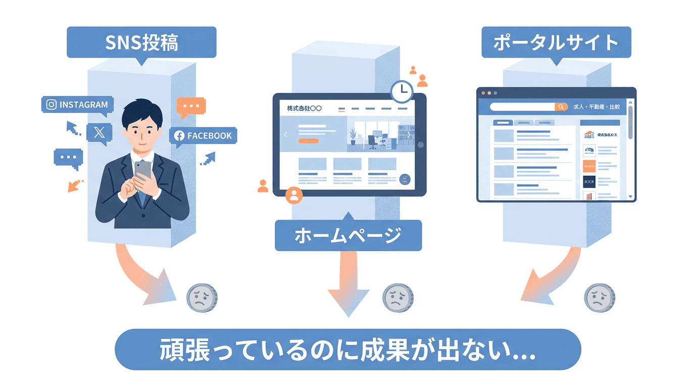 頑張っているのに成果が出ない状況