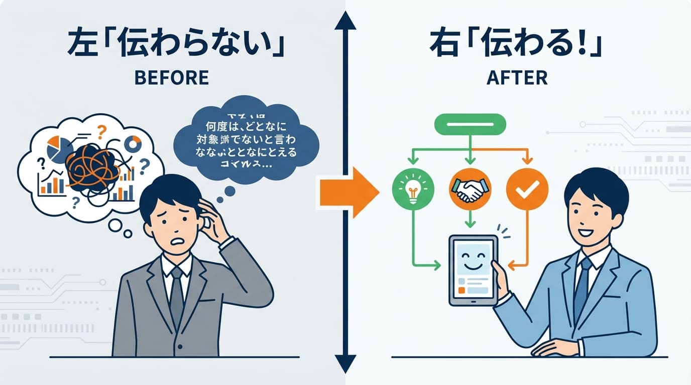 伝わらないと伝わるの違い