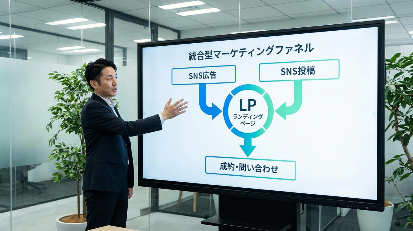 SNSとLPを組み合わせたマーケティングファネル