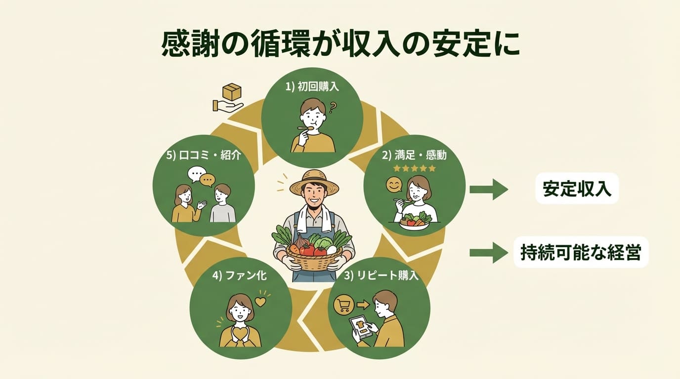 ファン化の好循環サイクル図
