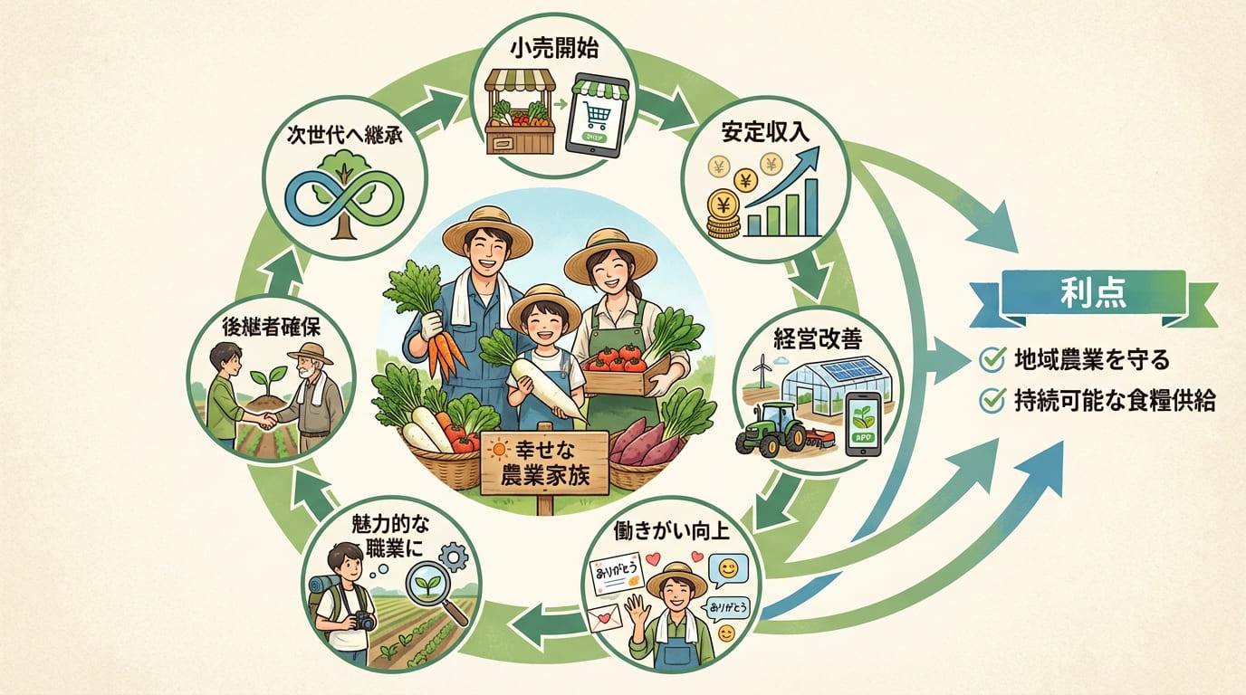持続可能な農業の好循環サイクル図
