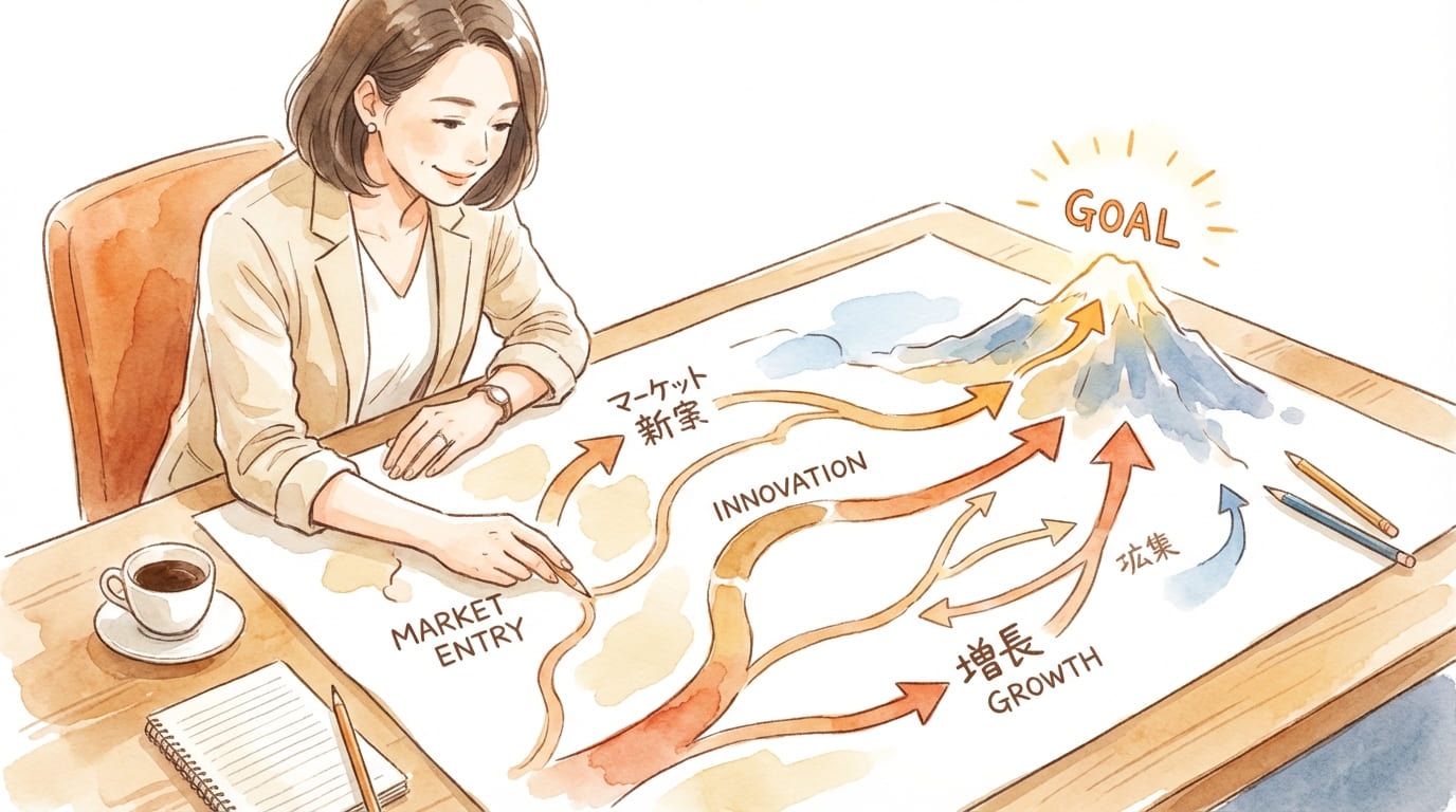 戦略地図と導線を描く