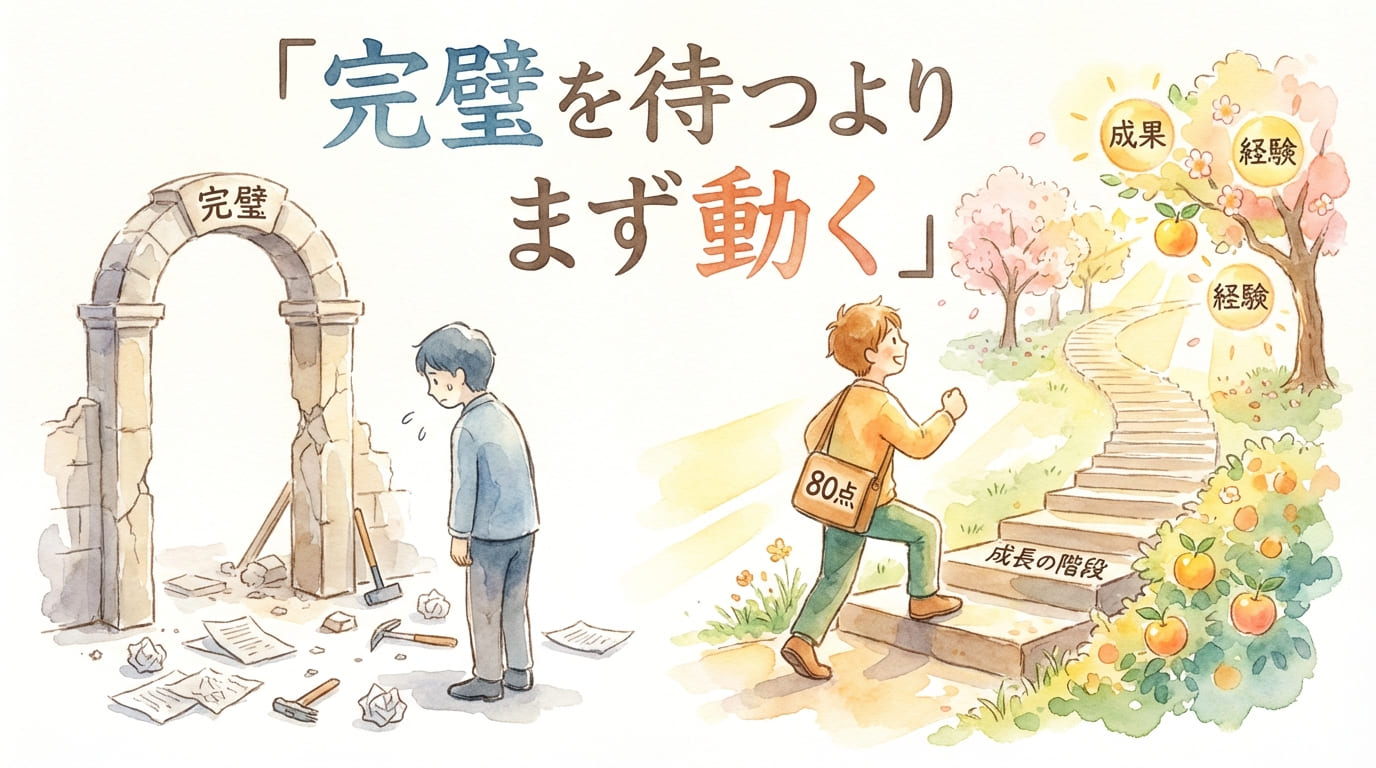 完璧を待つよりまず動く