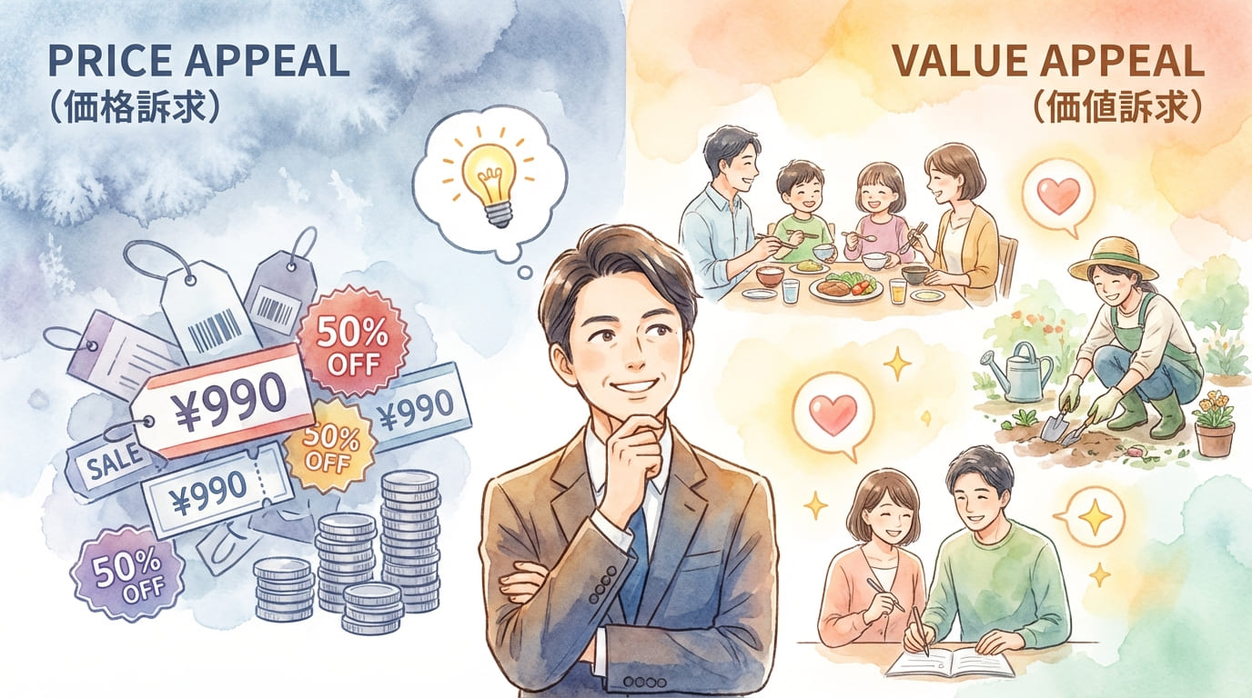 価格訴求 vs 価値訴求